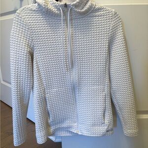 NOBULL White Hoodie with Subtle Pale Blue Logo